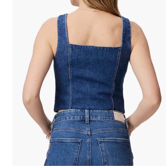 PAIGE Women's Irene Button Front Denim Top NEW - Picture 4 of 5
